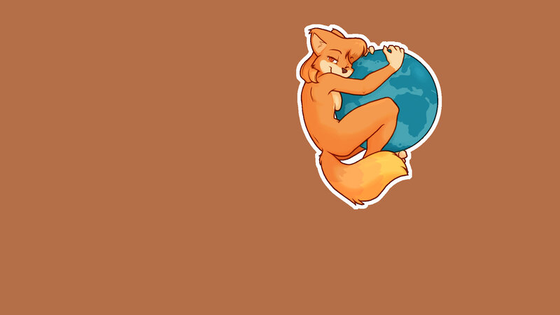 fox hugging planet