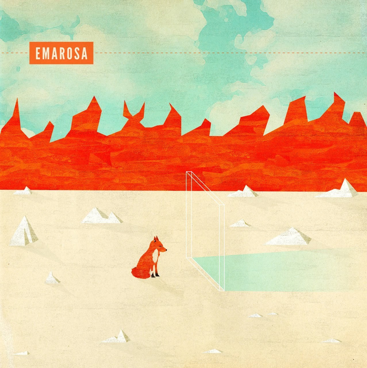 Fox in a surreal landscape