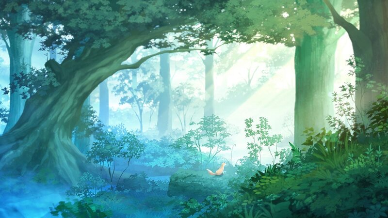 Fox in Forest — Green, Serene, Morning