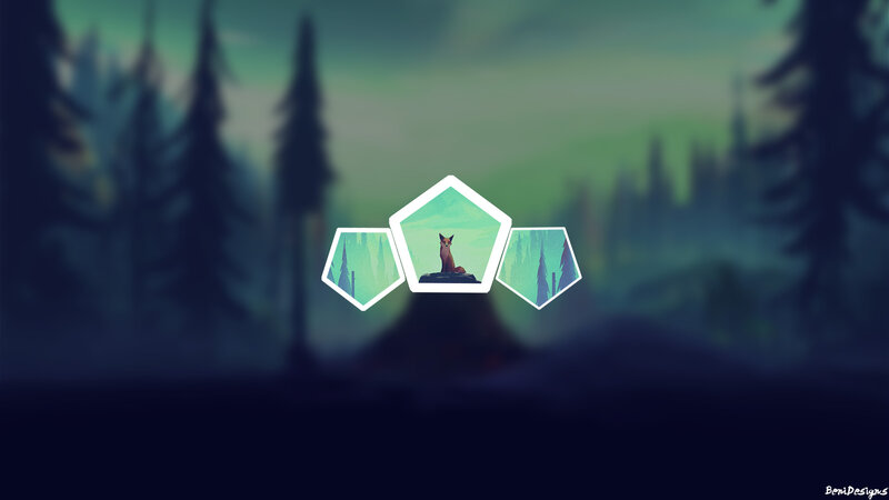 Fox in Forest — Green, Serene, Night