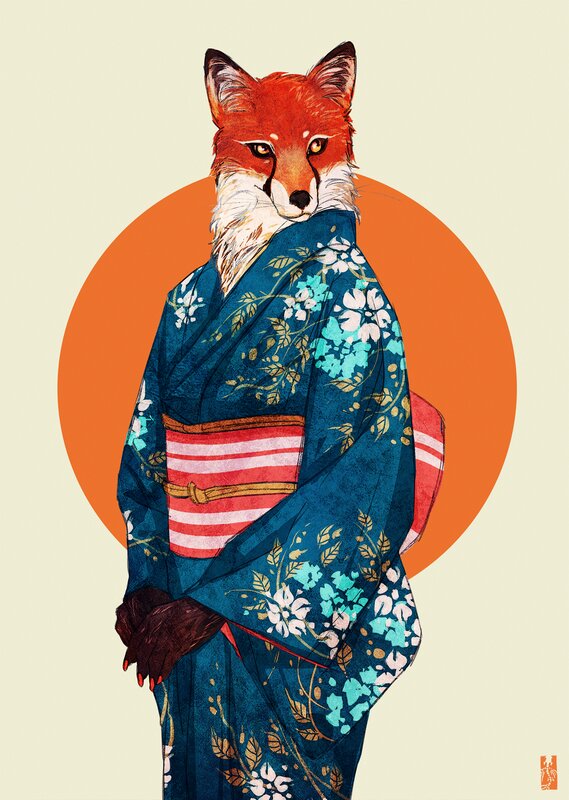Fox in Kimono