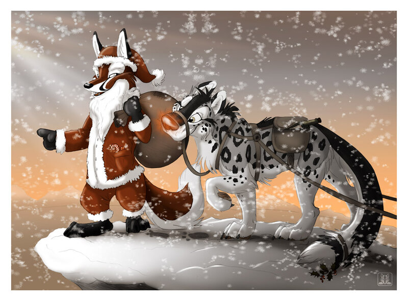 Fox in Santa Suit