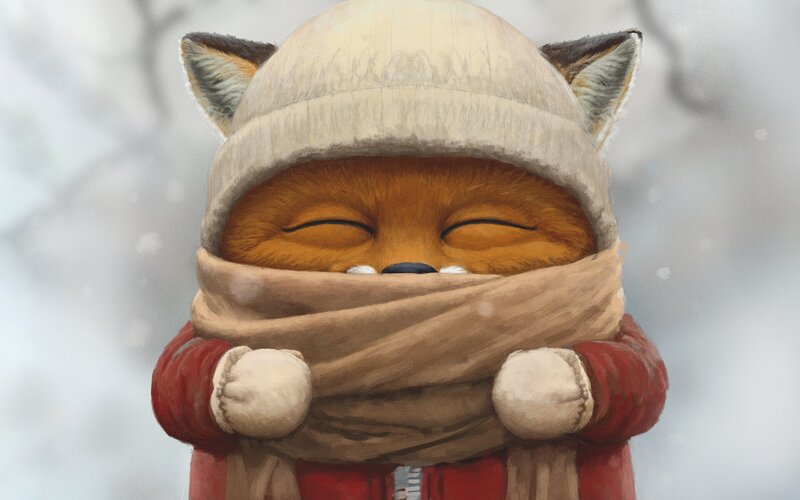 Fox in Winter Clothes