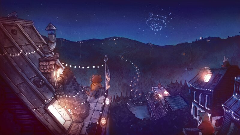 Fox-like Character on Rooftop