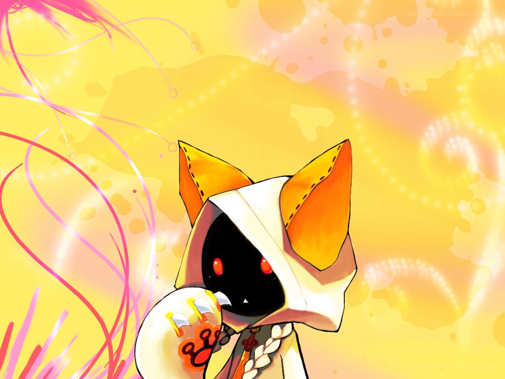 fox-like character with glowing eyes