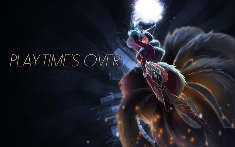 Fox-like Character with Glowing Orb — Black, Dramatic