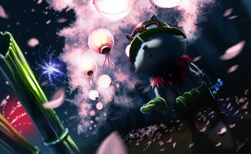 Fox-like Character with Lanterns