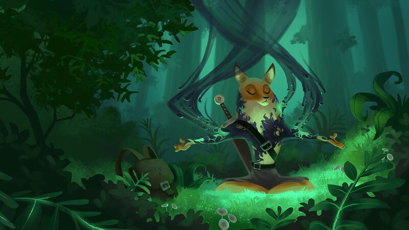 Fox-like Creature Meditating