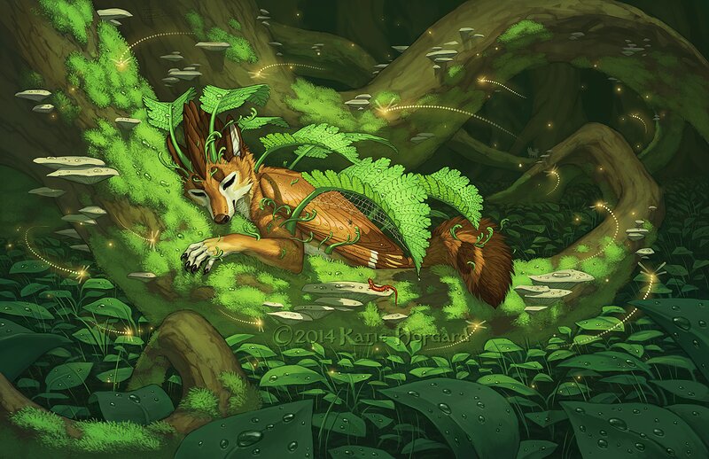 Fox-like Creature Sleeping