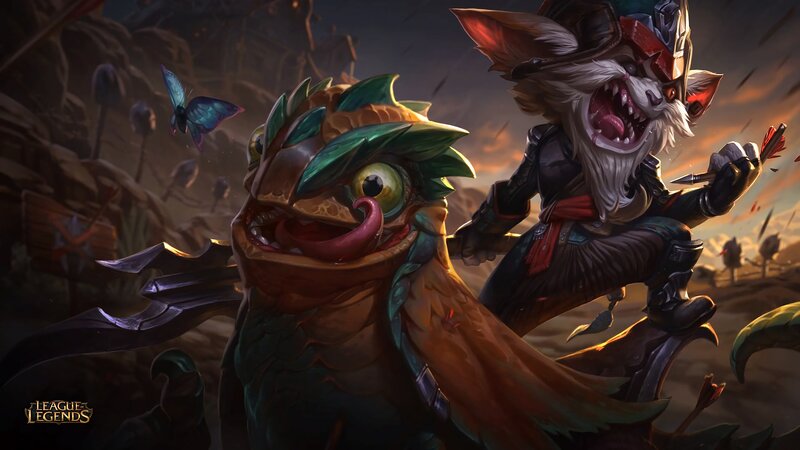 Fox-like Creature with Lizard
