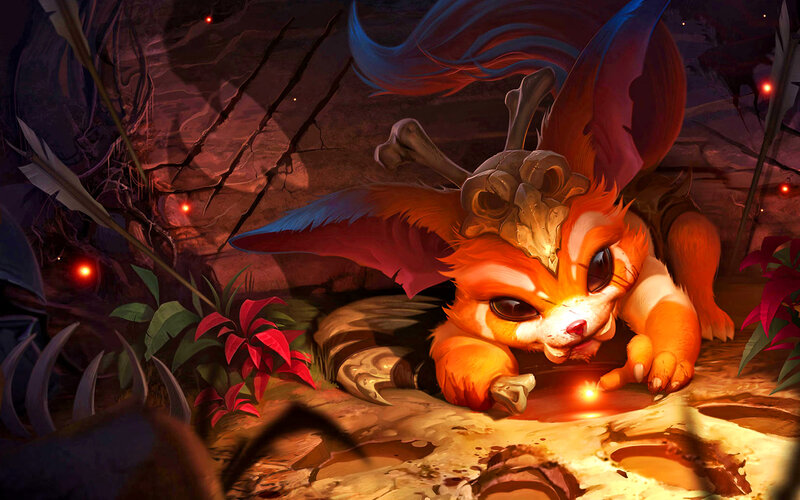 Fox-like Creature with Skull