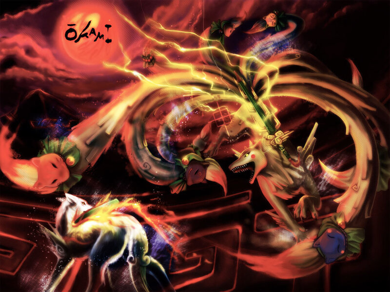 Fox-like Creatures in Battle
