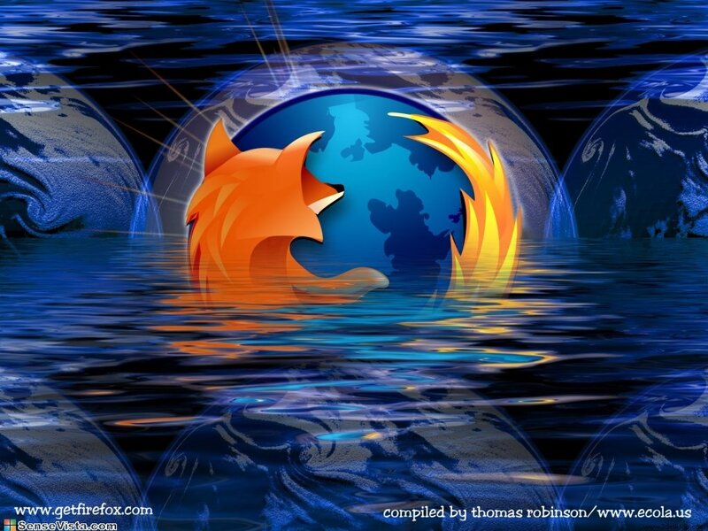 Fox Logo in Water — Blue