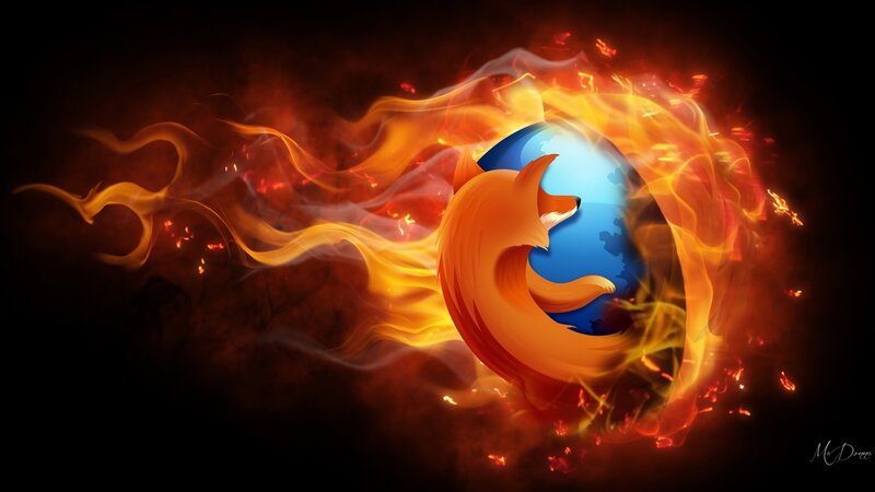 Fox Logo with Flames
