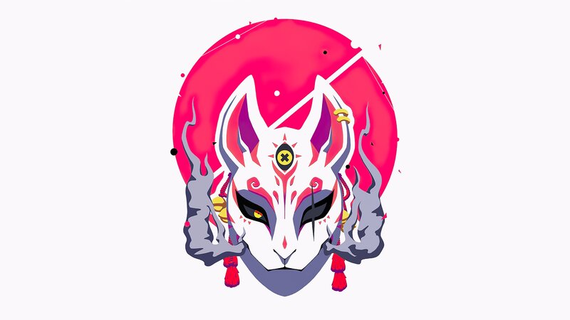 Fox Mask with Flames