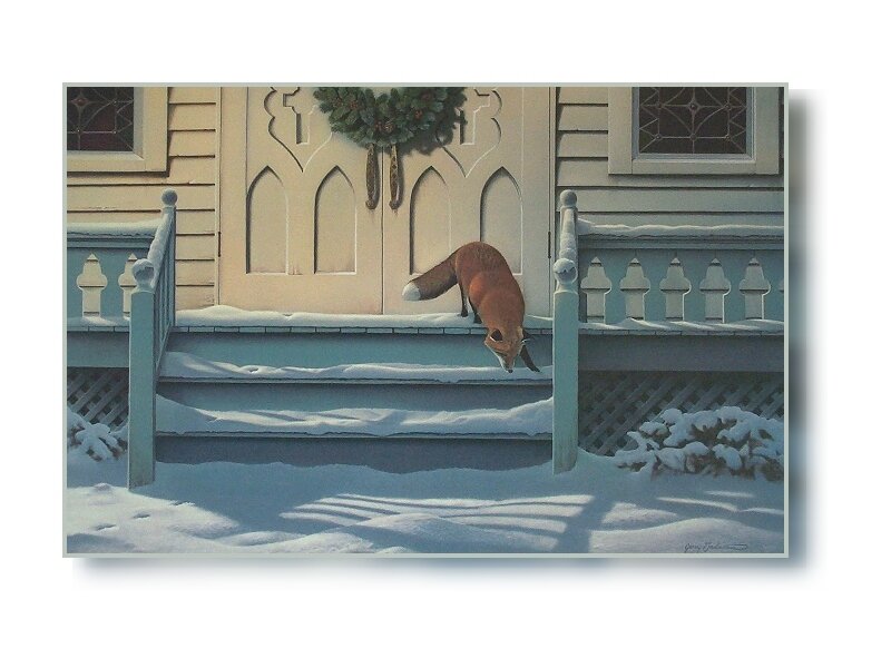 Fox on Porch Steps