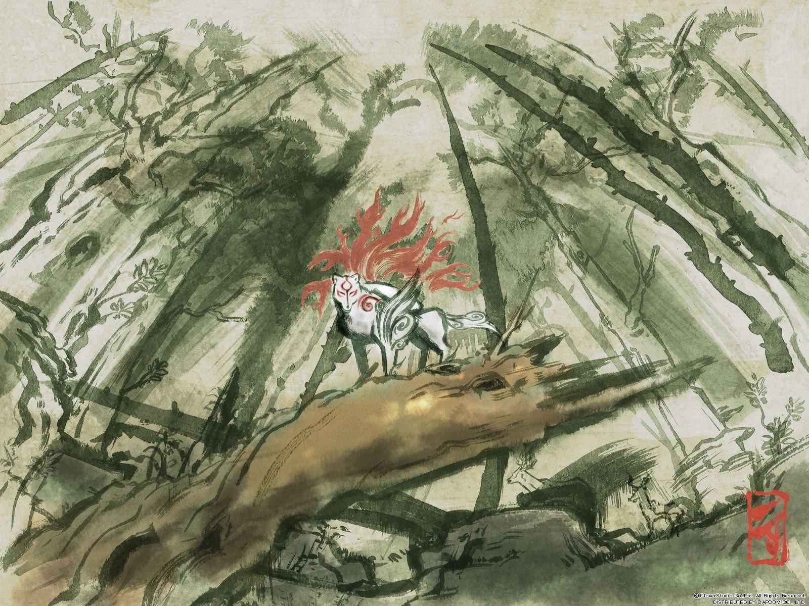 Fox spirit in a forest
