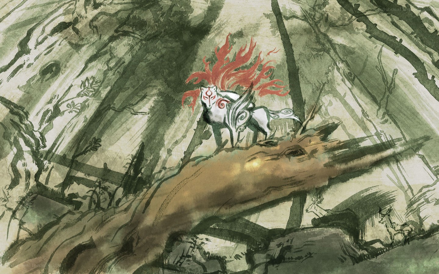 Fox spirit in a forest