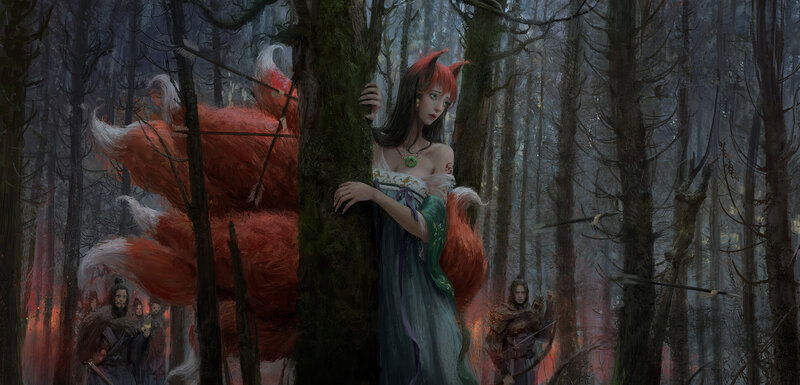 Fox Spirit in Forest