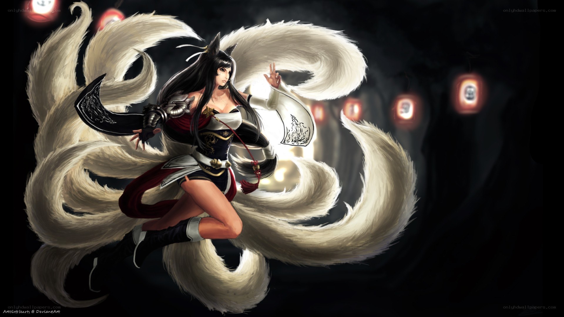 Fox spirit warrior in action