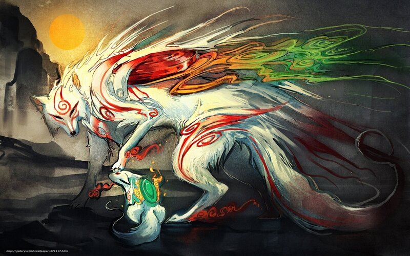 Fox spirit with child