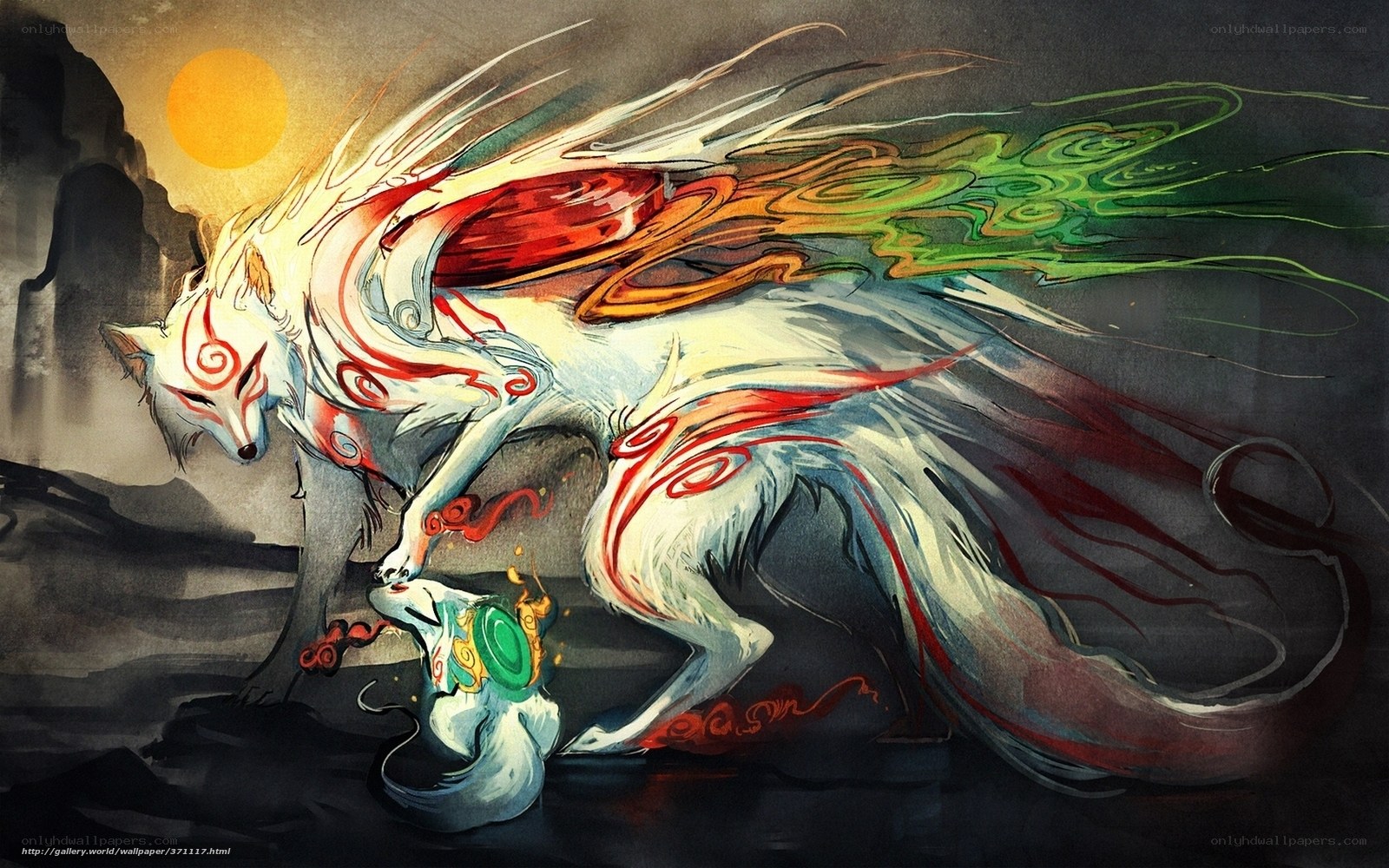 Fox spirit with child