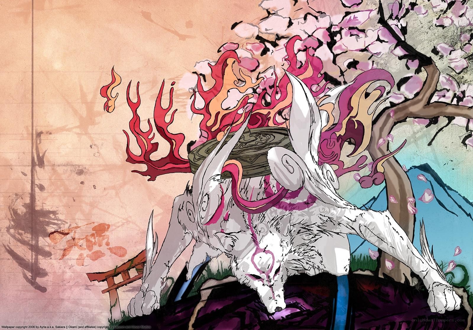 fox spirit with flames