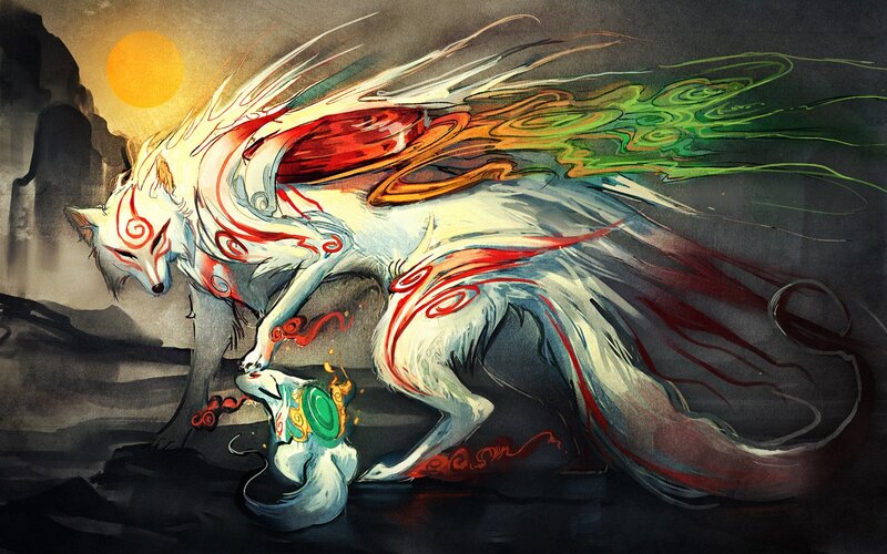 Fox spirit with glowing energy