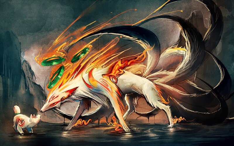 Fox spirit with multiple tails