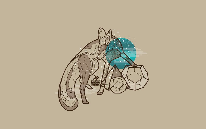 Fox with Crystals