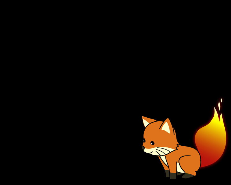 fox with flame tail
