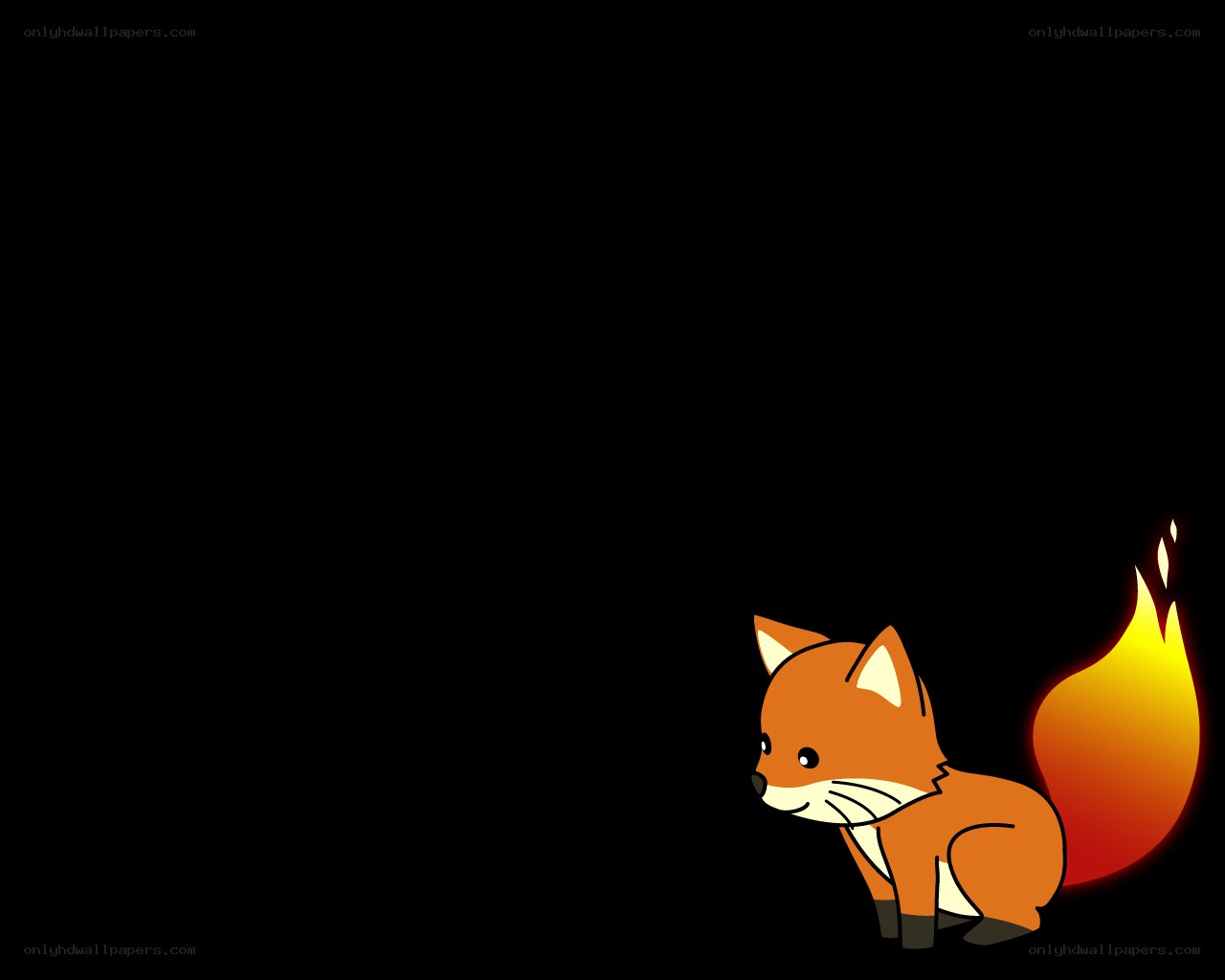 fox with flame tail