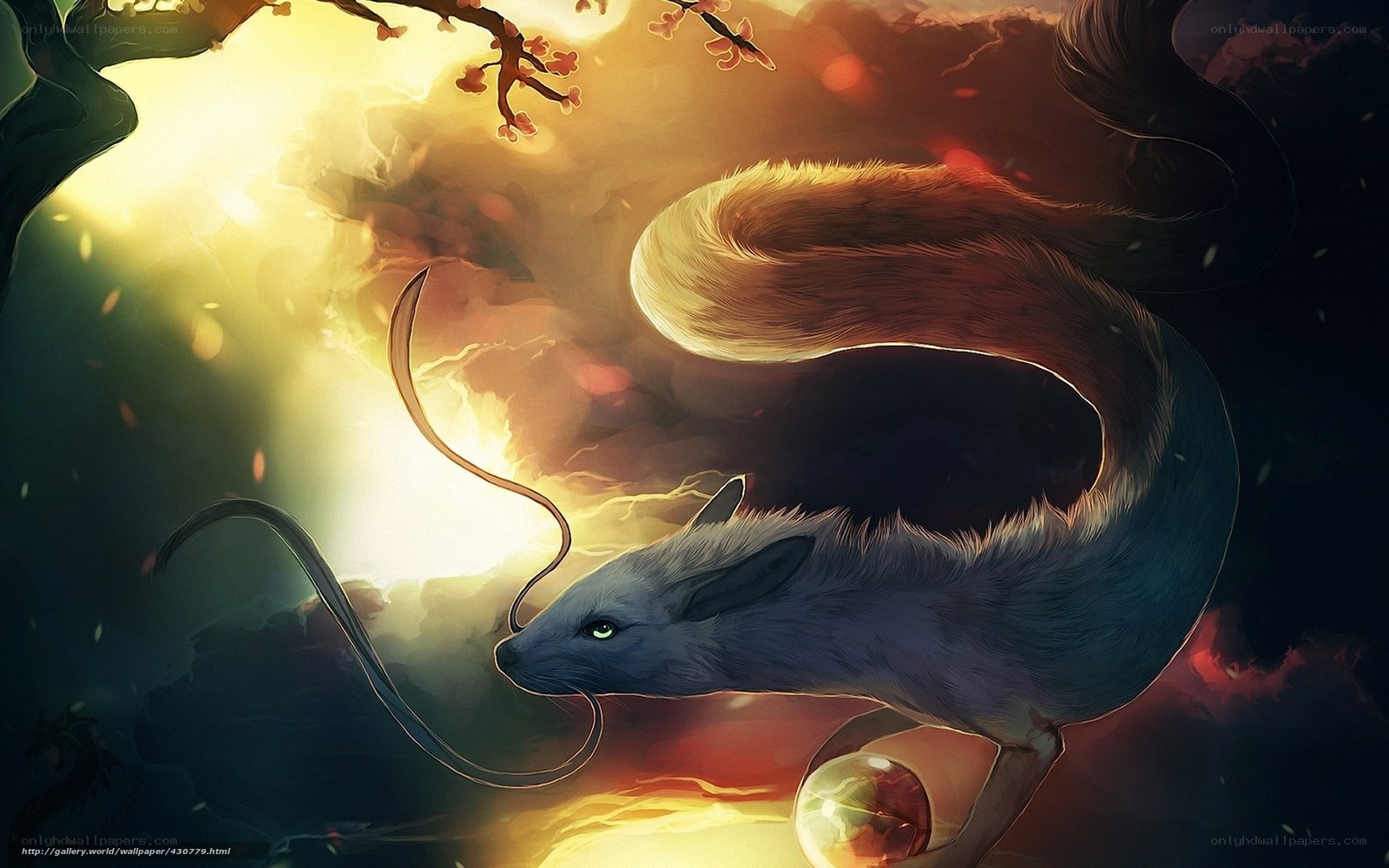 fox with glowing orb
