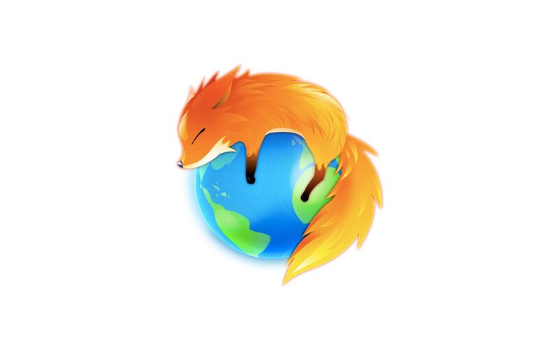 Fox Wrapped Around Globe — Orange, Calm, Digital Art