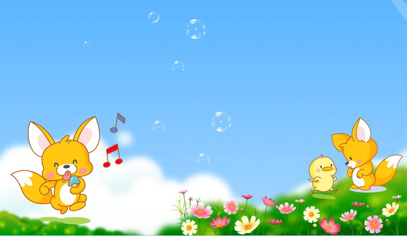 Foxes and Duck in Field