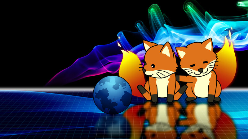 foxes with digital globe