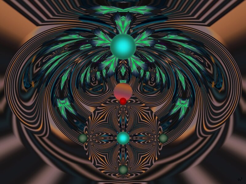 fractal abstract art with spheres