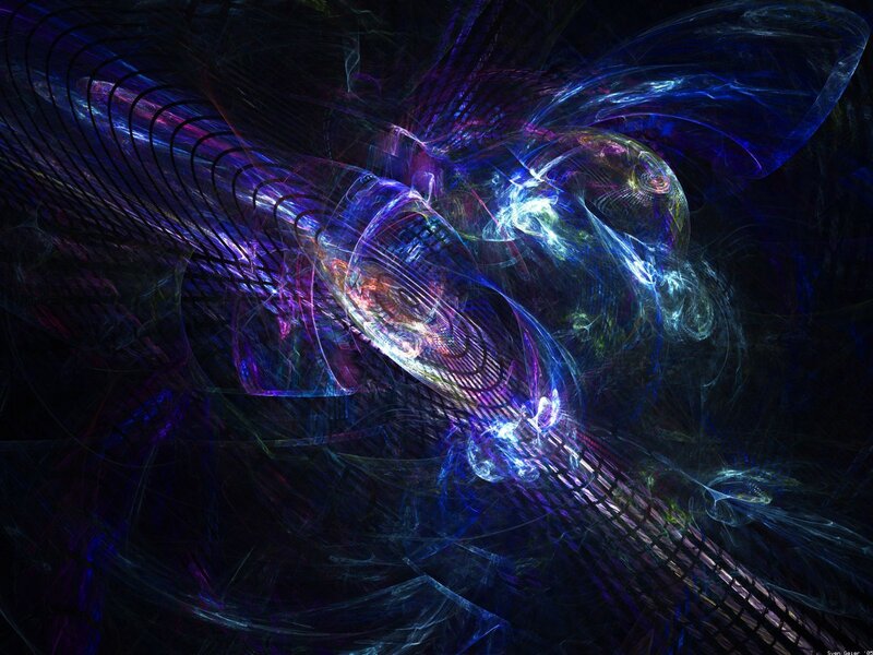 Fractal Abstract Design — Blue