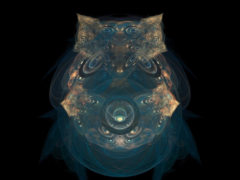 Fractal Abstract Form — Blue