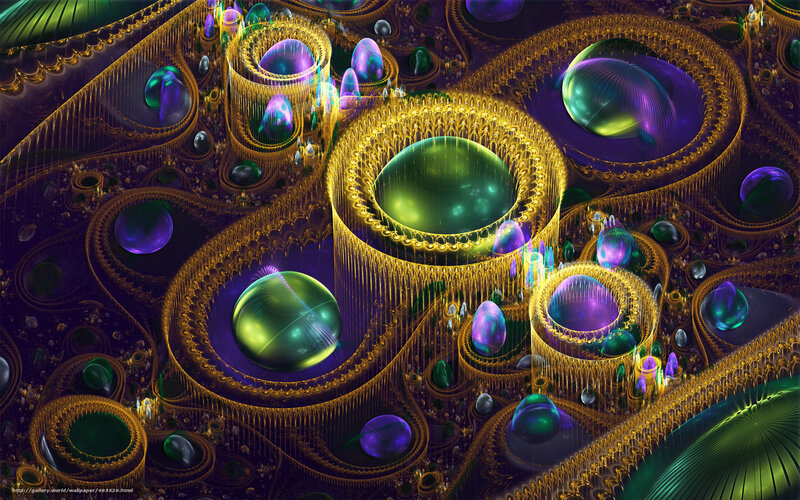 Fractal Abstract Landscape — Purple