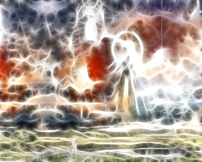 Fractal abstract light patterns