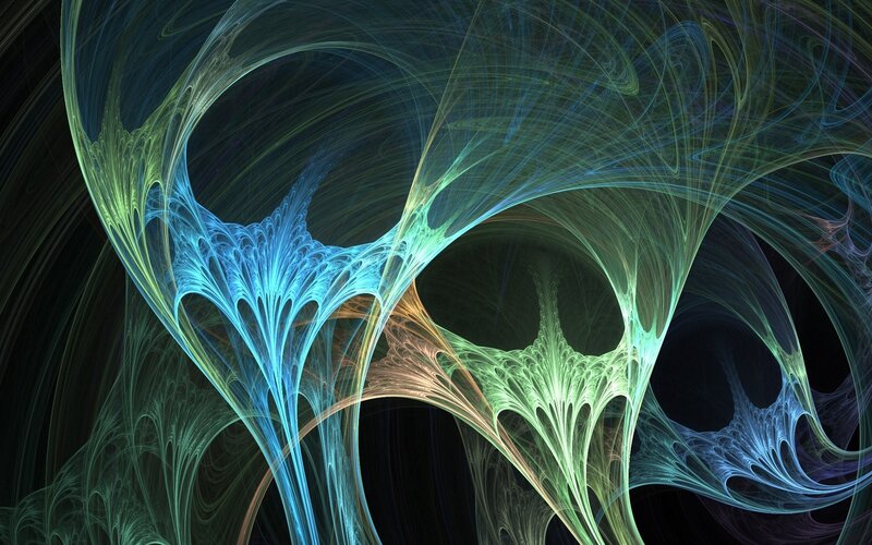 Fractal Abstract Pattern — Blue, Ethereal
