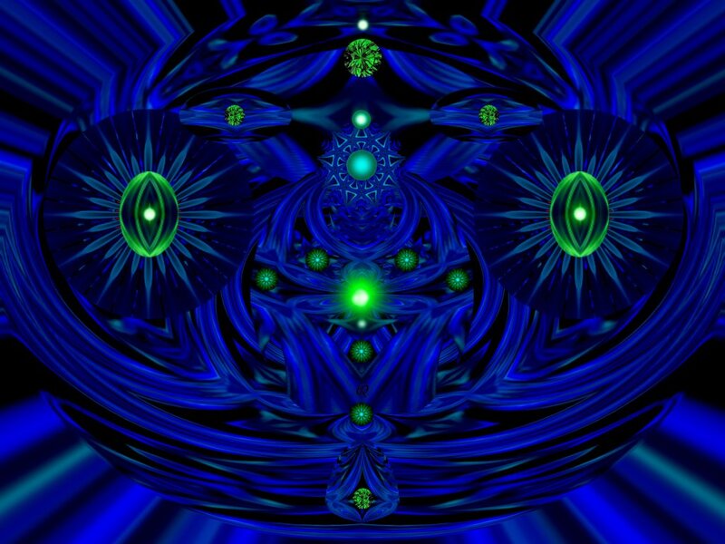 Fractal Abstract Pattern — Blue, Hypnotic