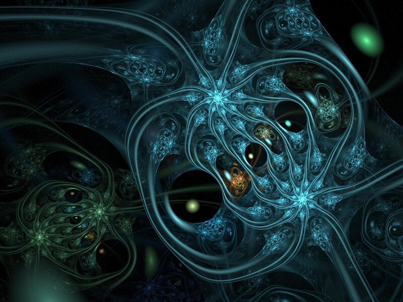Fractal Abstract Pattern — Blue, Mysterious