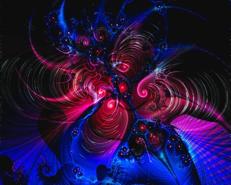 Fractal Abstract Pattern — Blue