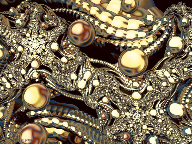Fractal Abstract Pattern — Gold