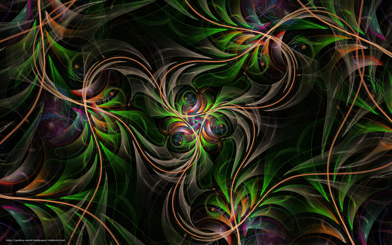 Fractal Abstract Pattern — Green, Dynamic