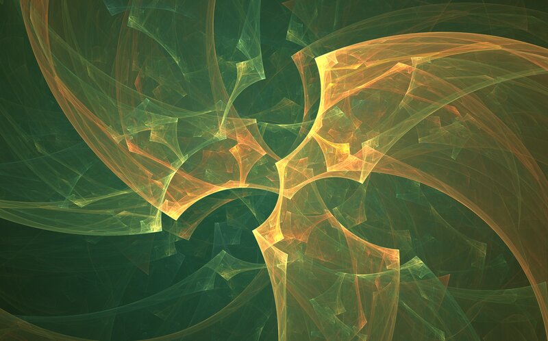 Fractal Abstract Pattern — Green, Ethereal, Lines
