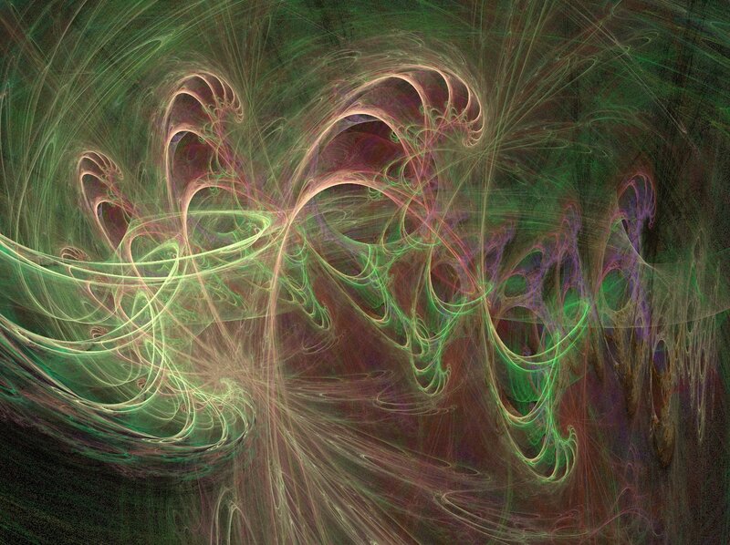 Fractal Abstract Pattern — Green, Ethereal