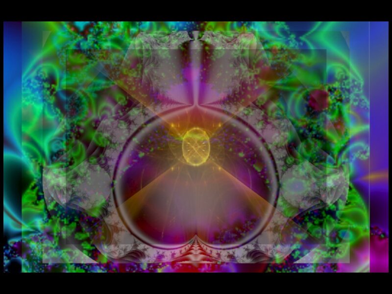 Fractal Abstract Pattern — Green, Hypnotic, Digital Art